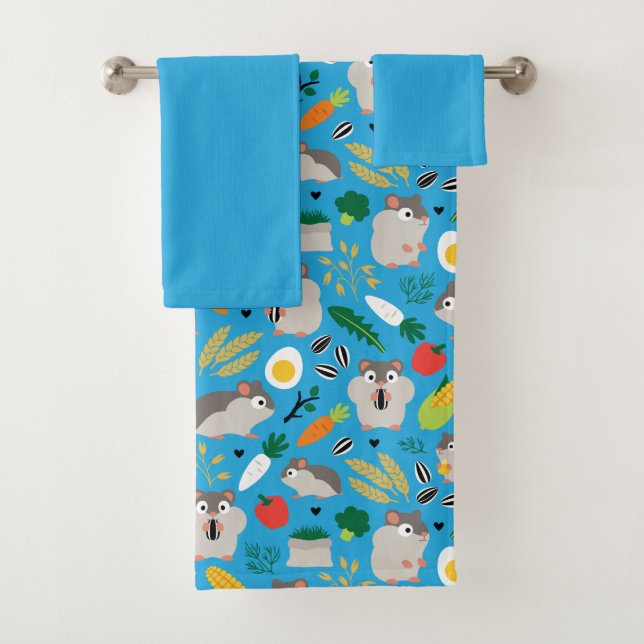 Hamsters And Their Treats Bath Towel Set (Insitu)