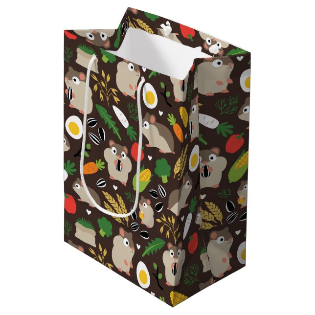 Hamsters And Their Treats Medium Gift Bag (Front Angled)