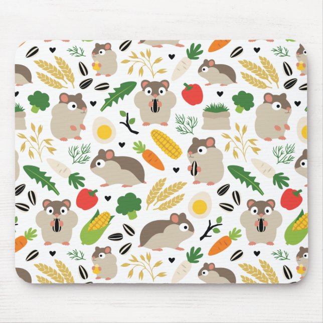 Hamsters And Their Treats Mouse Pad (Front)