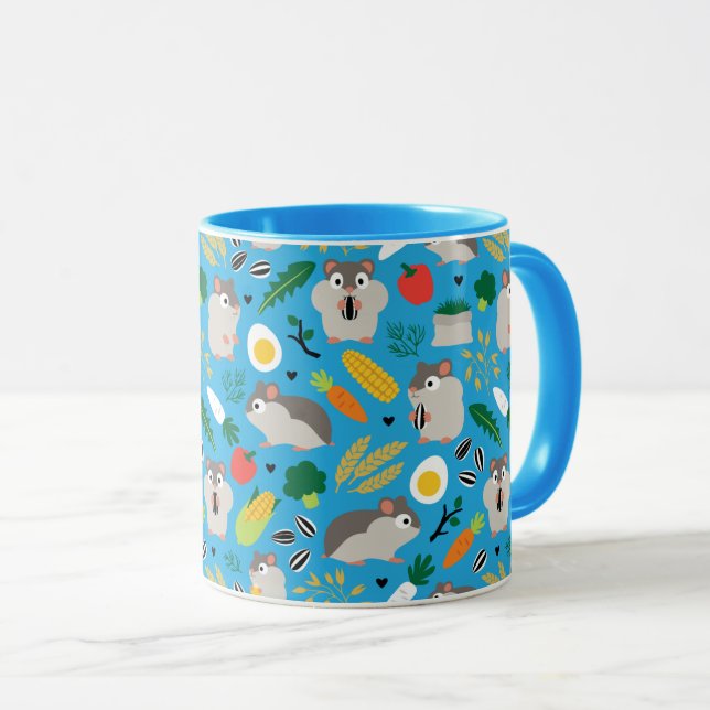 Hamsters And Their Treats Mug (Front Right)