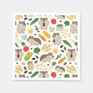 Hamsters And Their Treats Napkin