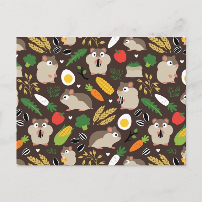 Hamsters And Their Treats Postcard (Front)