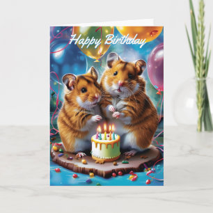 Hamsters Birthday  Card