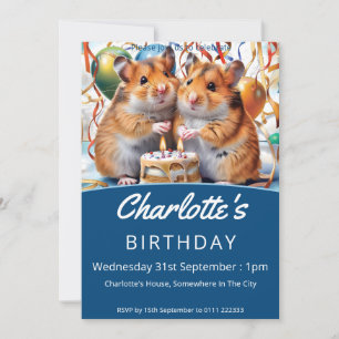 Hamsters Birthday Party Invitation