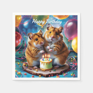 Hamsters Birthday Party Napkin