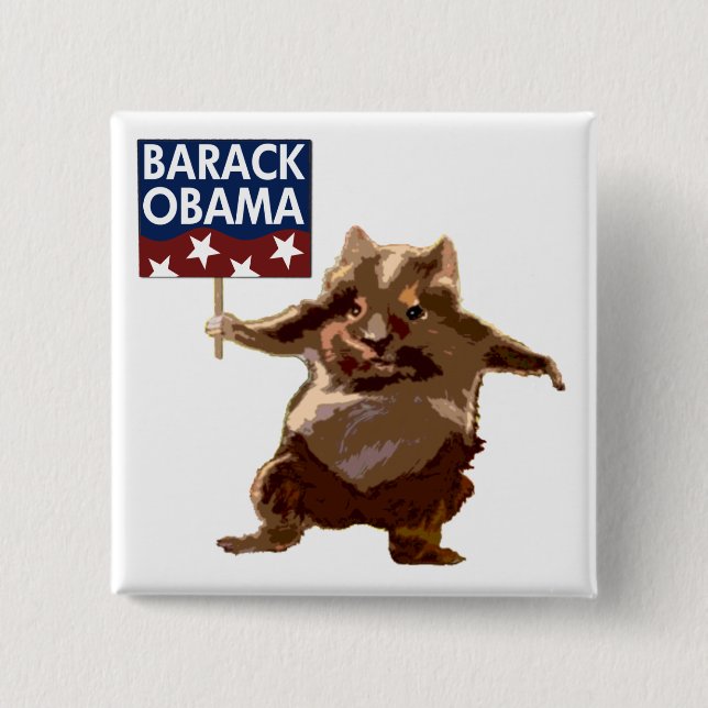 Hamsters for Barack Obama Button (Front)