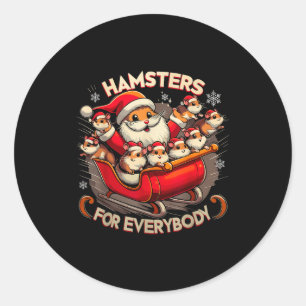 Hamsters For Everybody Christmas Pajamas Hamster K Classic Round Sticker