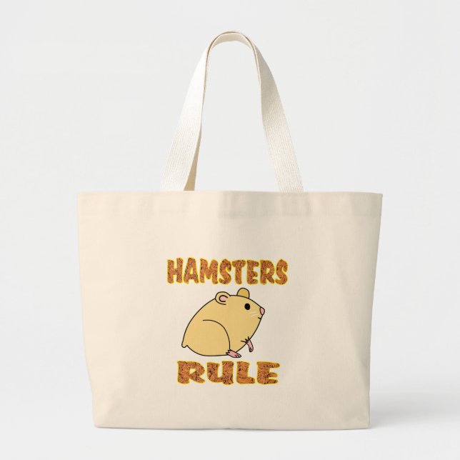 HAMSTERS RULE LARGE TOTE BAG (Front)