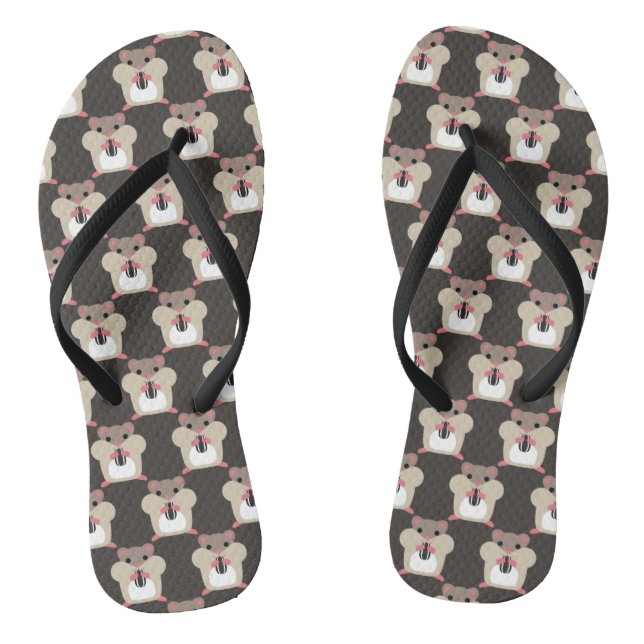Hamsters seamless pattern jandals (Footbed)