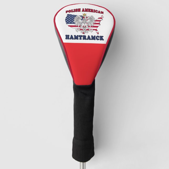 Hamtramck Michigan Polish Golf Head Cover (Front)