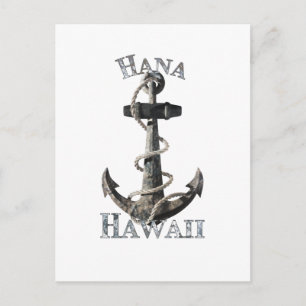 Hana Hawaii Vacation Nautical Anchor Sailing Postcard