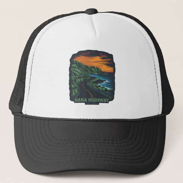 Hana Highway Maui Hawaii Vista Trucker Hat (Front)