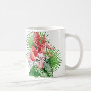 Hana Hou! (White) Hawaiian Flower arrangement  Coffee Mug