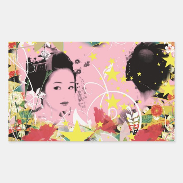 Hana no Mai Yae no Mai Rectangular Sticker (Front)