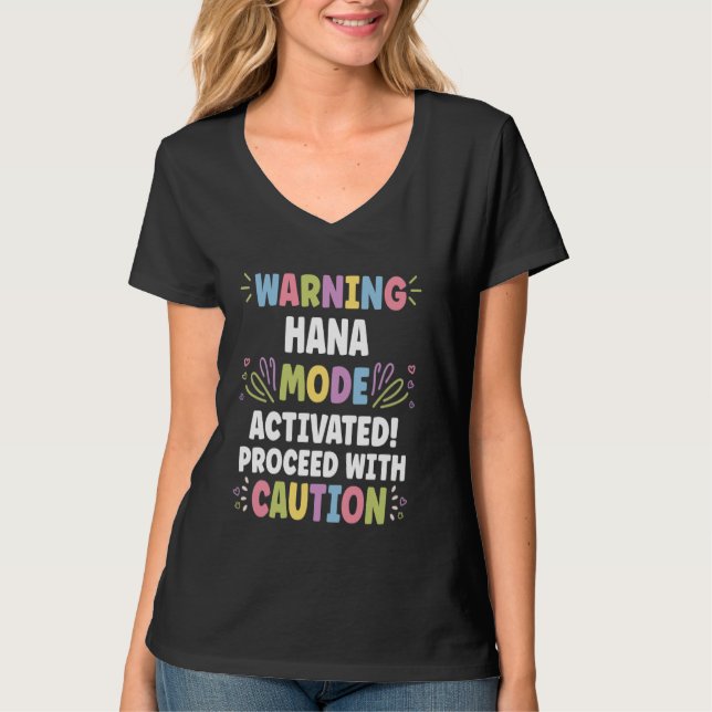 HANA Personalised Name Funny Cute Custom HANA Name T-Shirt (Front)