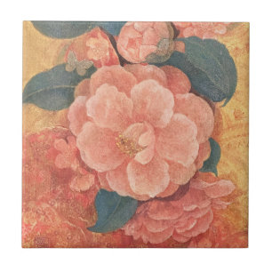 Hana-Tawawa: The Blossoming Camellia - Tapestry Tile