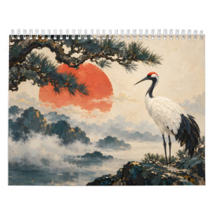Hanafuda Seasons in Oil Calendar Art