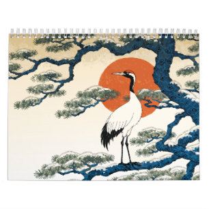 Hanafuda Twelve Month of Japan Woodblock Art Calendar