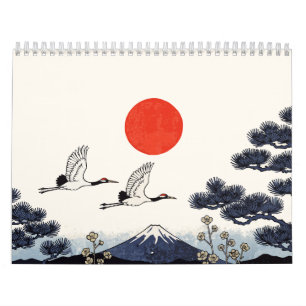 Hanafuda Twelve Months of Japan Woodblock Art Calendar