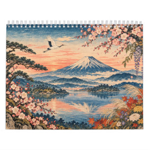 Hanafuda Twelve Months of Japan Woodblock Art Calendar