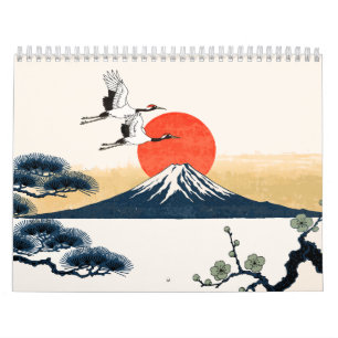 Hanafuda Twelve Months of Japan Woodblock Art Calendar