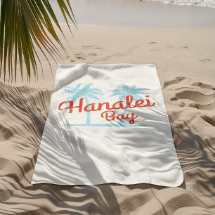 Hanalei Bay Hawaii Island of Kauai Beach Towel