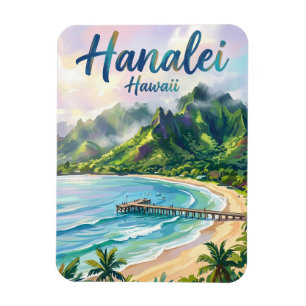 Hanalei Bay Hawaii Magnet