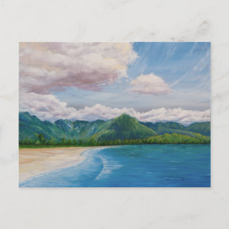 Hanalei Bay Hawaii Painting Postcard