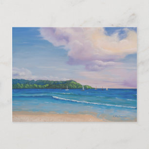 Hanalei Bay Hawaiian Islands Painting Postcard