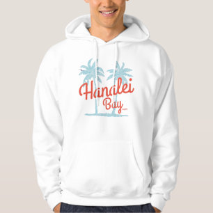 Hanalei Bay Island of Kauai, Hawaii Souvenir Surf Hoodie