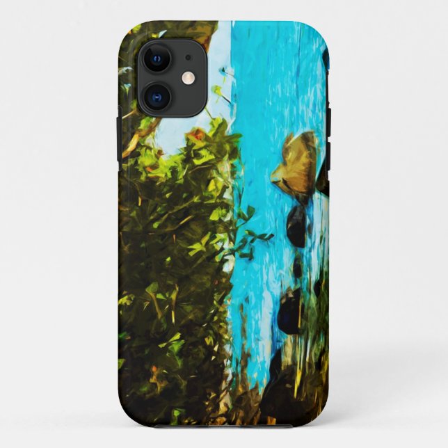 Hanalei Bay Kauai Hawaii Abstract Case-Mate iPhone Case (Back)