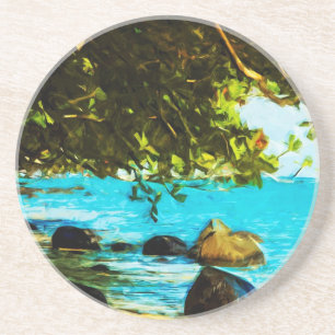 Hanalei Bay Kauai Hawaii Abstract Coaster