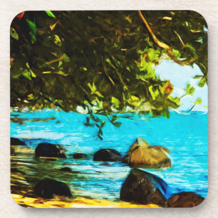 Hanalei Bay Kauai Hawaii Abstract Coaster