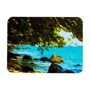 Hanalei Bay Kauai Hawaii Abstract Magnet