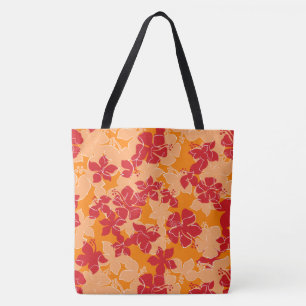 Hanalei Hawaiian Hibiscus Camo Floral Beach Bag