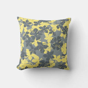 Hanalei Hawaiian Hibiscus Camo Floral Cushion