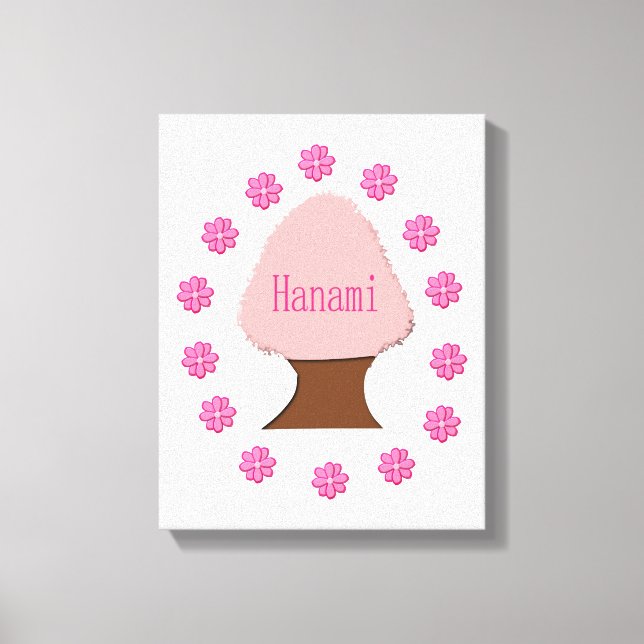 Hanami Japanese Cherry Tree Canvas Print (Front)