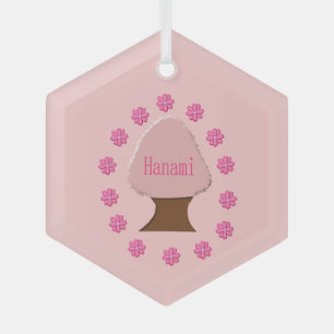 Hanami Japanese Cherry Tree Glass Tree Decoration