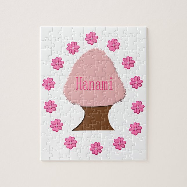 Hanami Japanese Cherry Tree Jigsaw Puzzle (Vertical)