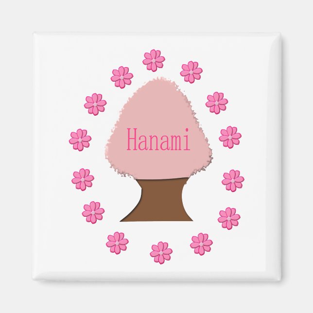 Hanami Japanese Cherry Tree Magnet (Front)