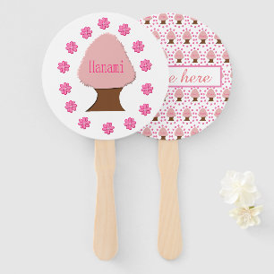 Hanami Japanese Cherry Tree Personalised Hand Fan