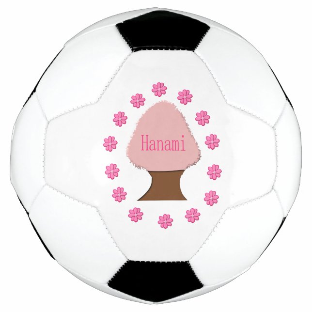 Hanami Japanese Cherry Tree Soccer Ball (Front)