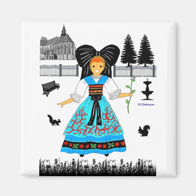 Hanau, Alsace, France Magnet (Front)