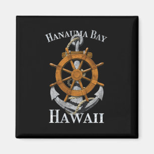 Hanauma Bay Hawaii Vacation Nautical Helm Anchor S Magnet