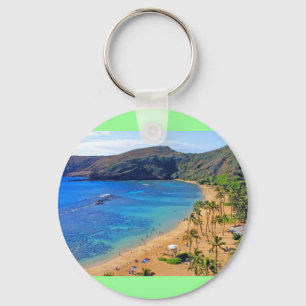 Hanauma Bay, Honolulu, Oahu, Hawaii View Key Ring