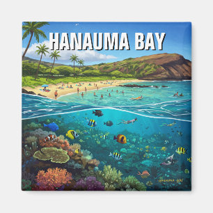 Hanauma Bay Oahu Hawaii Travel Magnet