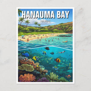 Hanauma Bay Oahu Hawaii Travel Postcard