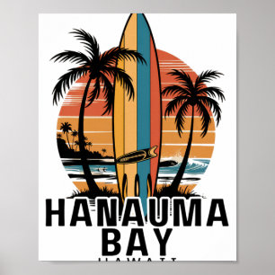 Hanauma Y Hawaii Surfing Surfer  Poster