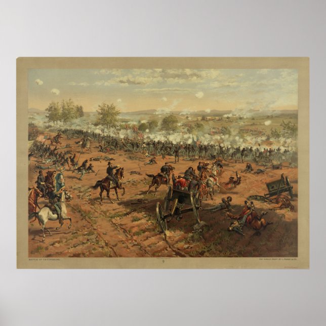 Hancock at Gettysburg by Thure de Thulstrup Poster (Front)