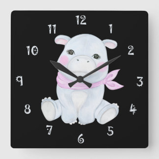 Hancy The Hippo Wall Clock